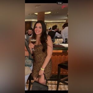 STAUD Leopard Print Mini Dress